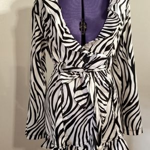 White & Black Zebra Print Jacket